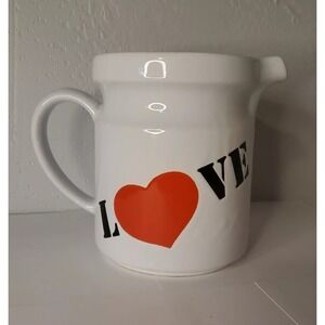 Waechtersbach  | White Red Black Love Heart Pitcher Creamer Ceramic Kitchenware‎